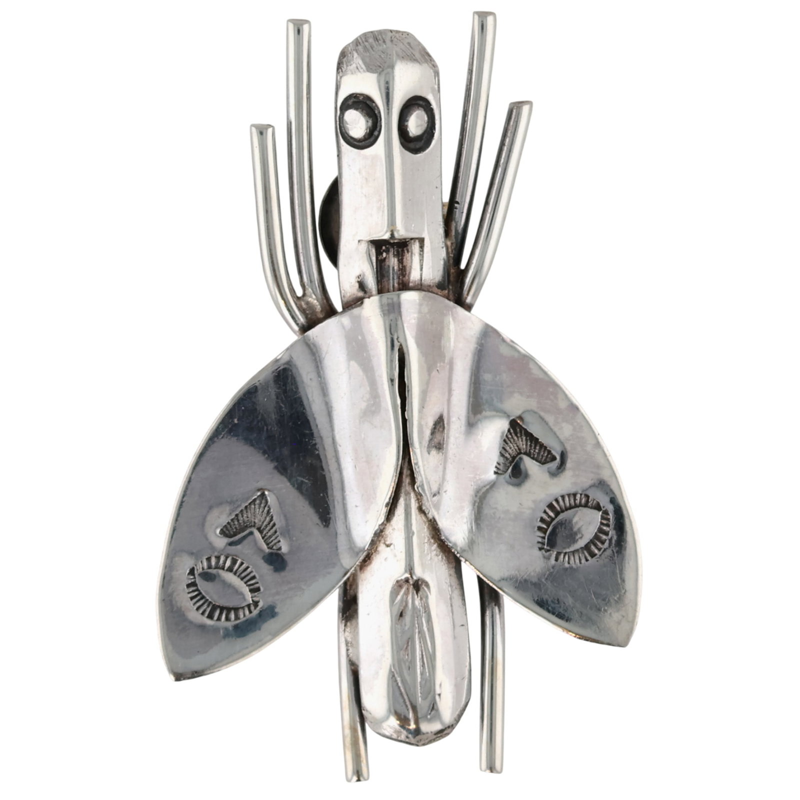 Navajo Sterling Grasshopper Brooch (1 of 3)