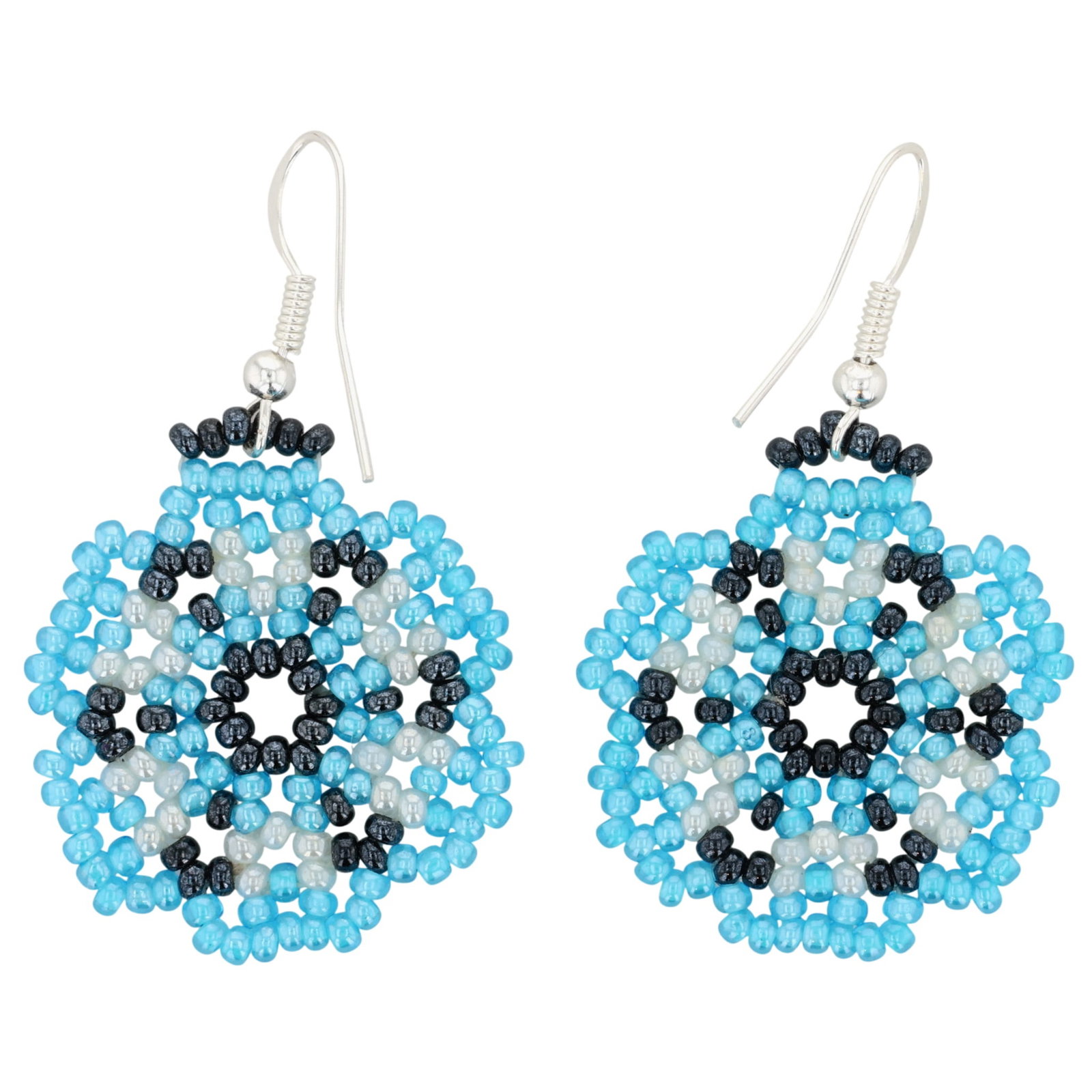 Sharon Bennett Navajo Sterling Bead Earrings (1 of 3)