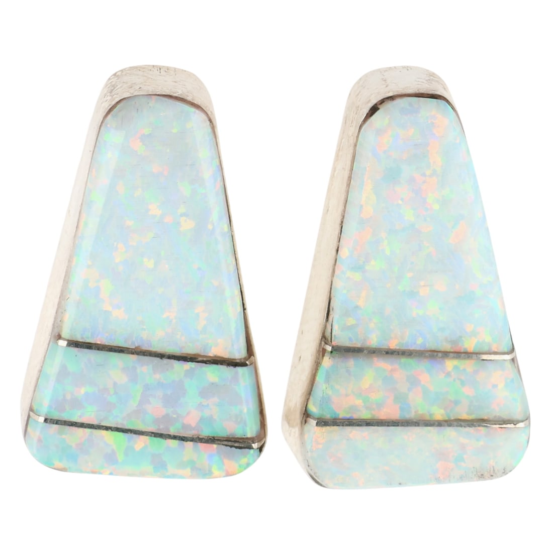 Avery Norton Navajo Sterling Opal Inlay Earrings (1 of 4)