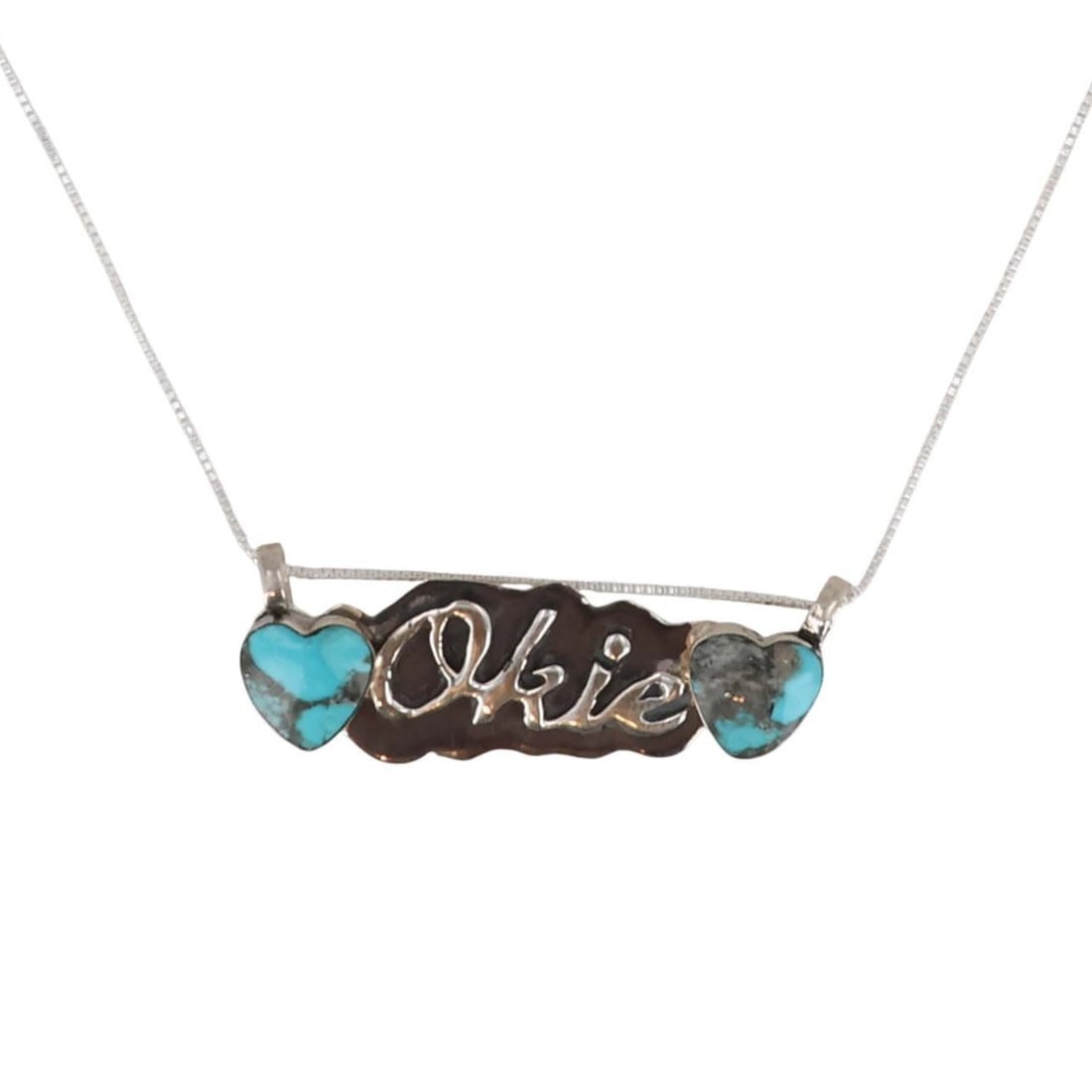 Myra Benally Navajo Sterling Kingman Turquoise Necklace (1 of 6)