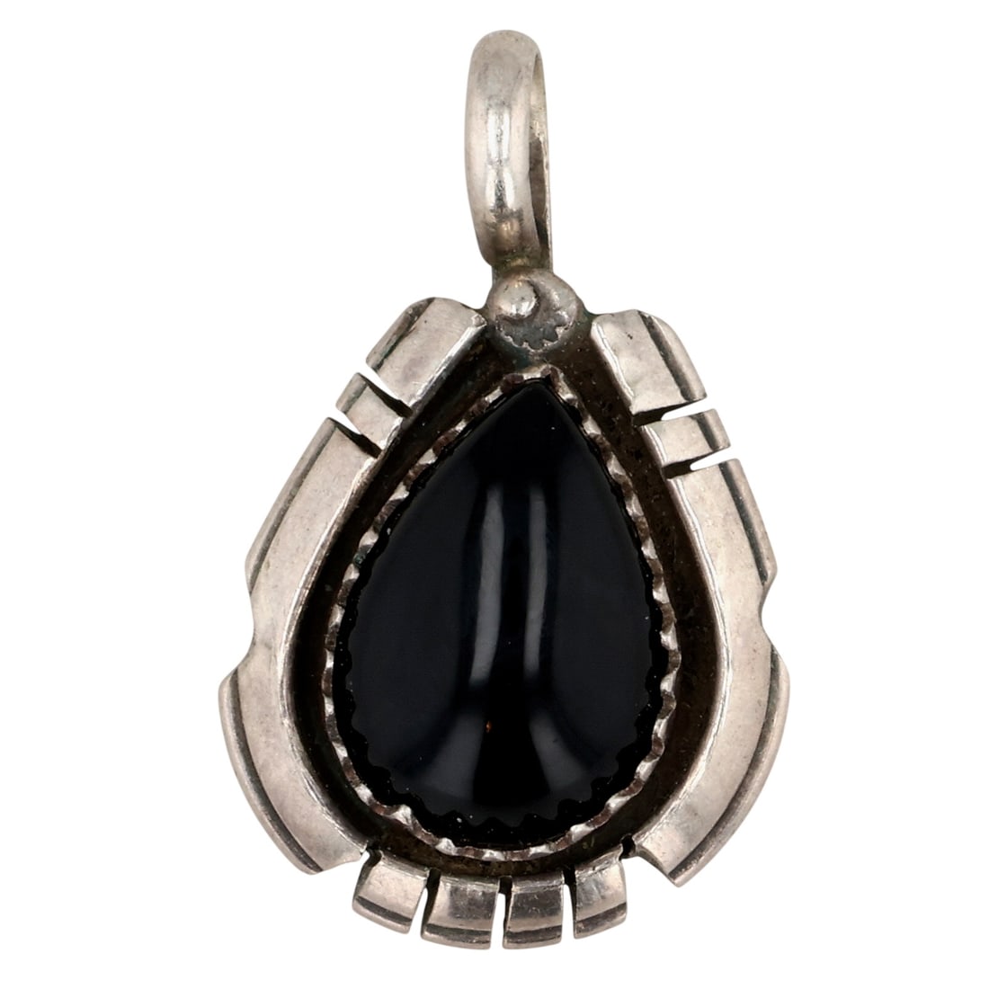 Navajo Sterling Onyx Pendant: Navajo Sterling Onyx Pendant / 3g