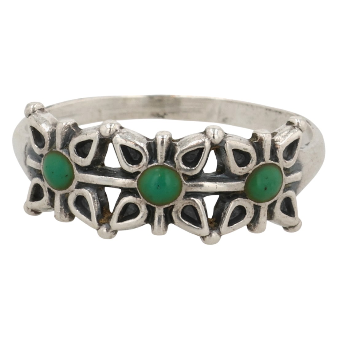 Bell Trading Post Sterling Turquoise Ring Sz 6.5 (1 of 6)