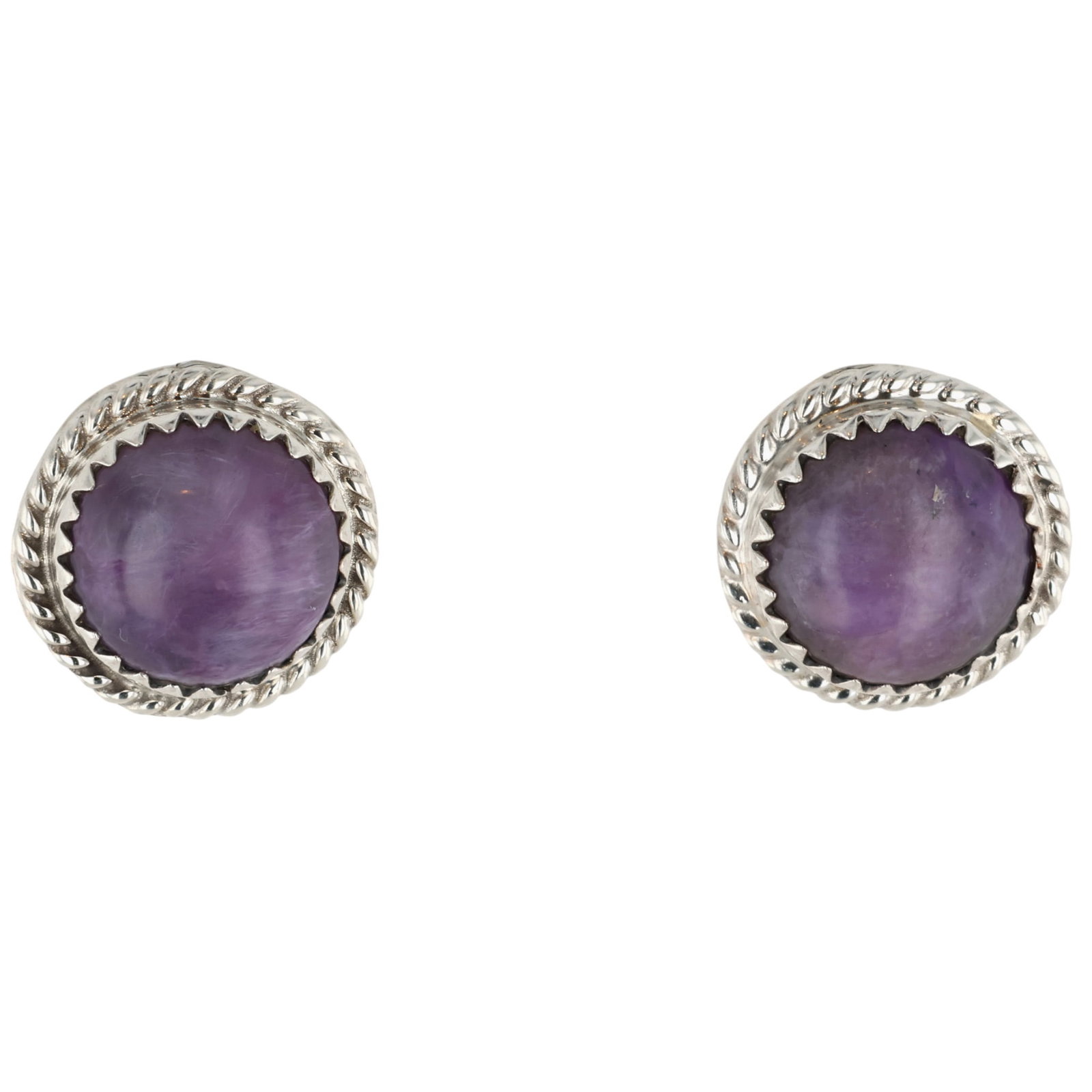 Sharon McCarthy Navajo Sterling Charoite Earrings (1 of 3)