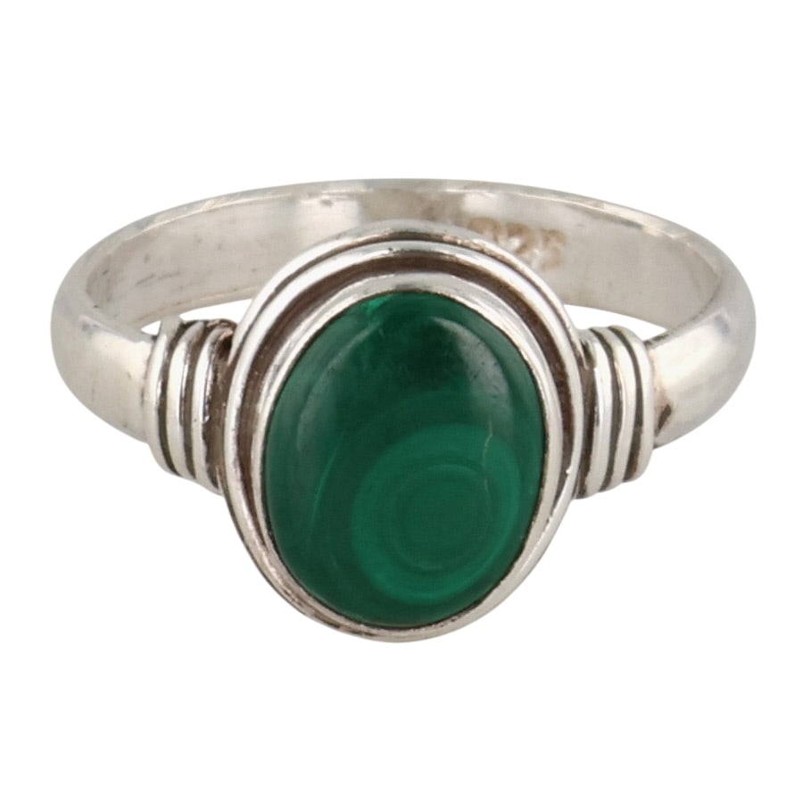 Southwest Sterling Malachite Ring Sz 8: Southwest Sterling Malachite Ring Sz 8 / 4g