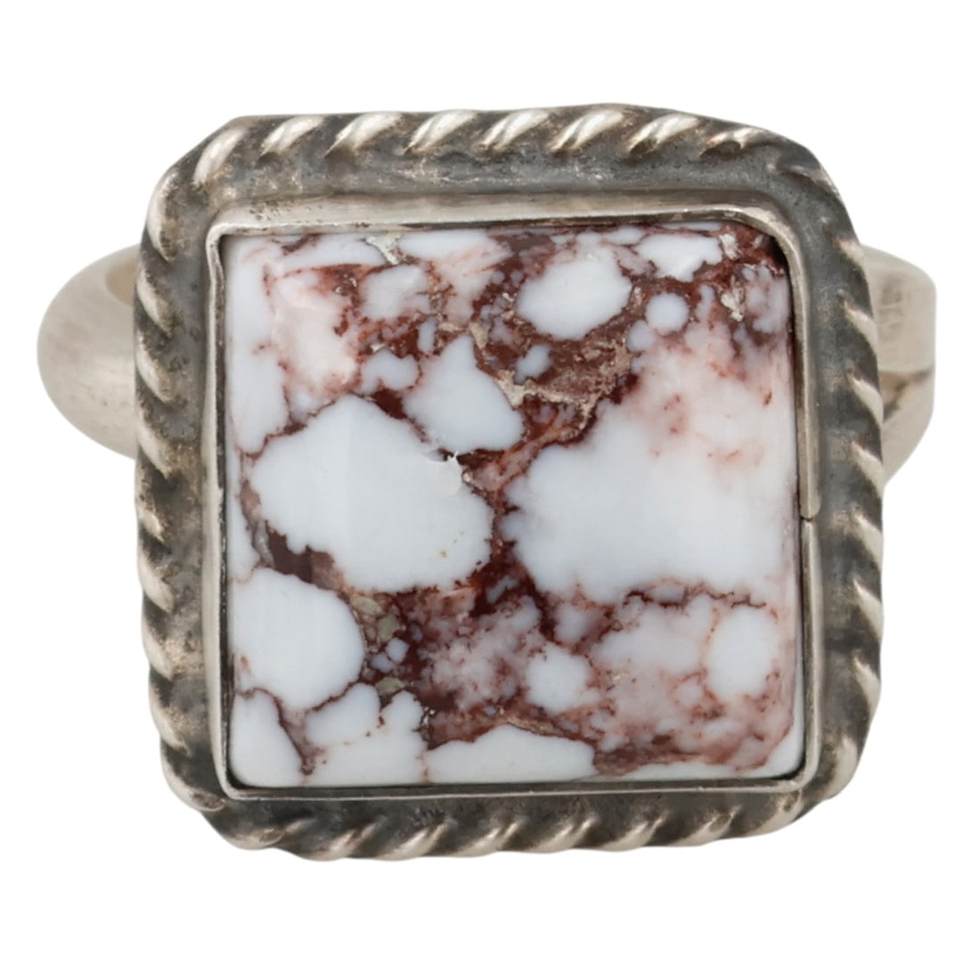 Donovan Nez Navajo Sterling Wild Horse Magnesite Adjustable Ring (1 of 6)