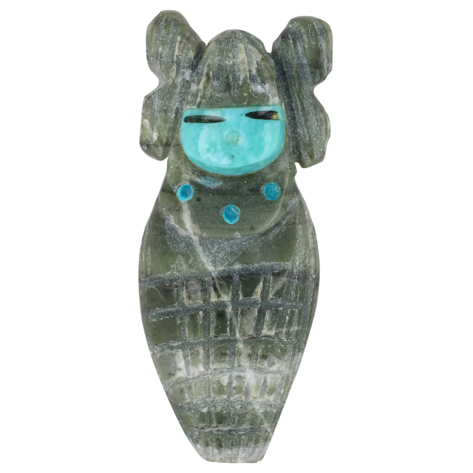 Award Winning Artist Stacey Turpen Navajo Multi-Stone Corn Maiden Fetish Carving (1 of 3)