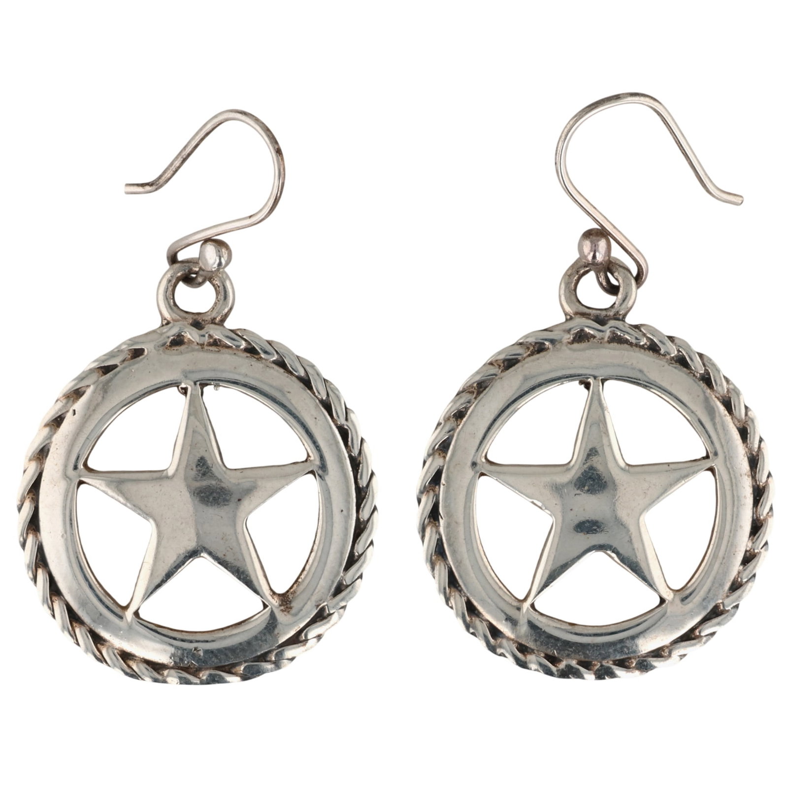 Signed Mexico Sterling Star Earrings (1 of 4)