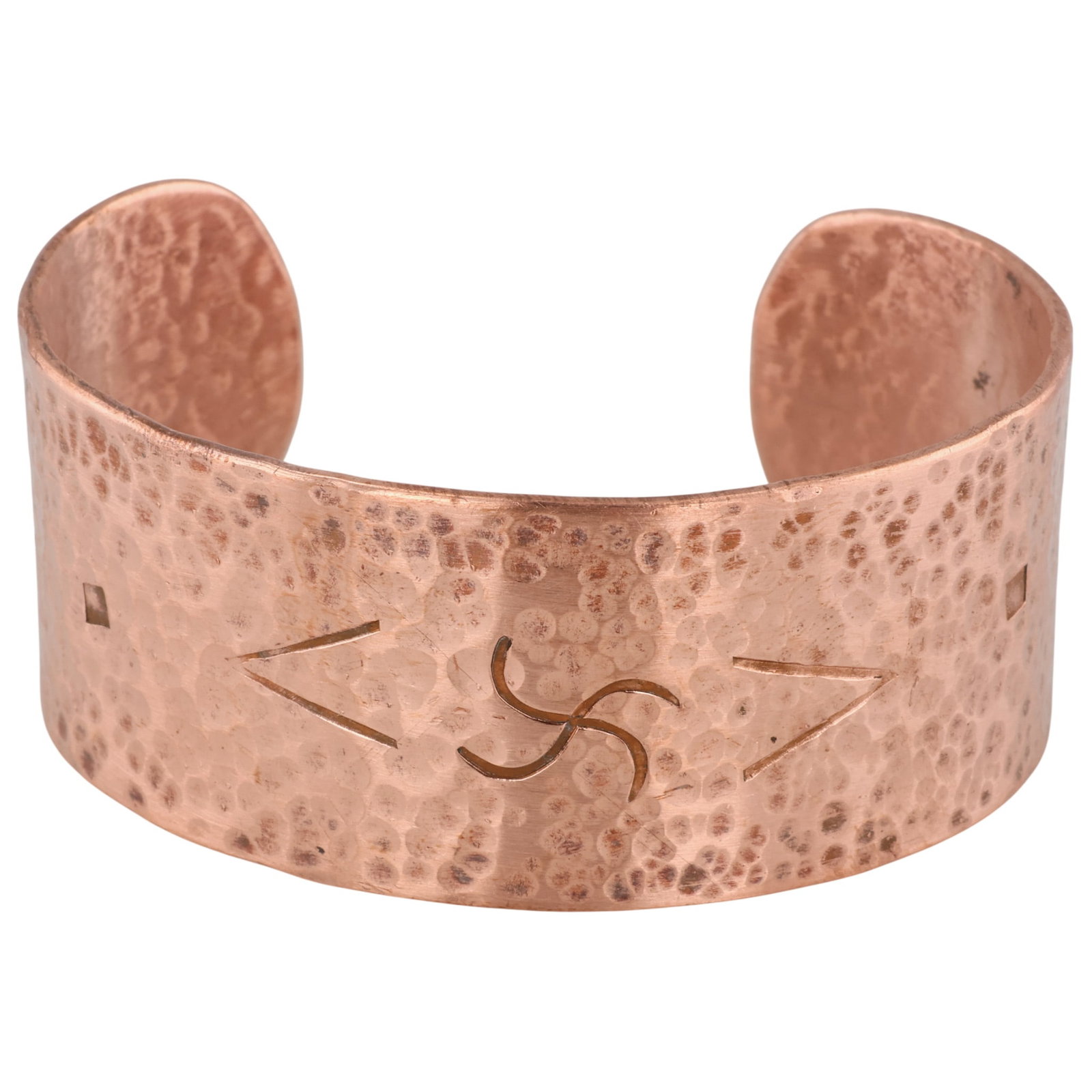 Southwest Copper Hammered Cuff Bracelet (1 of 6)