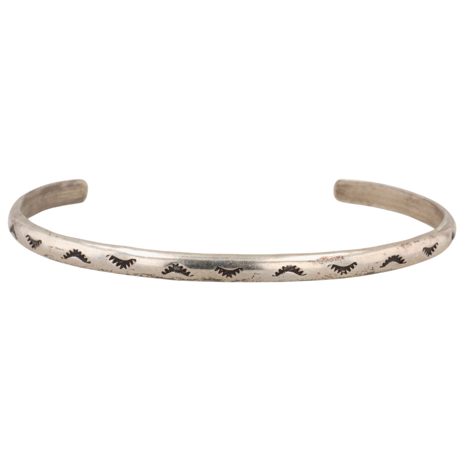 Navajo Sterling Stamped Cuff Bracelet: Navajo Sterling Stamped Cuff Bracelet / 8.5g