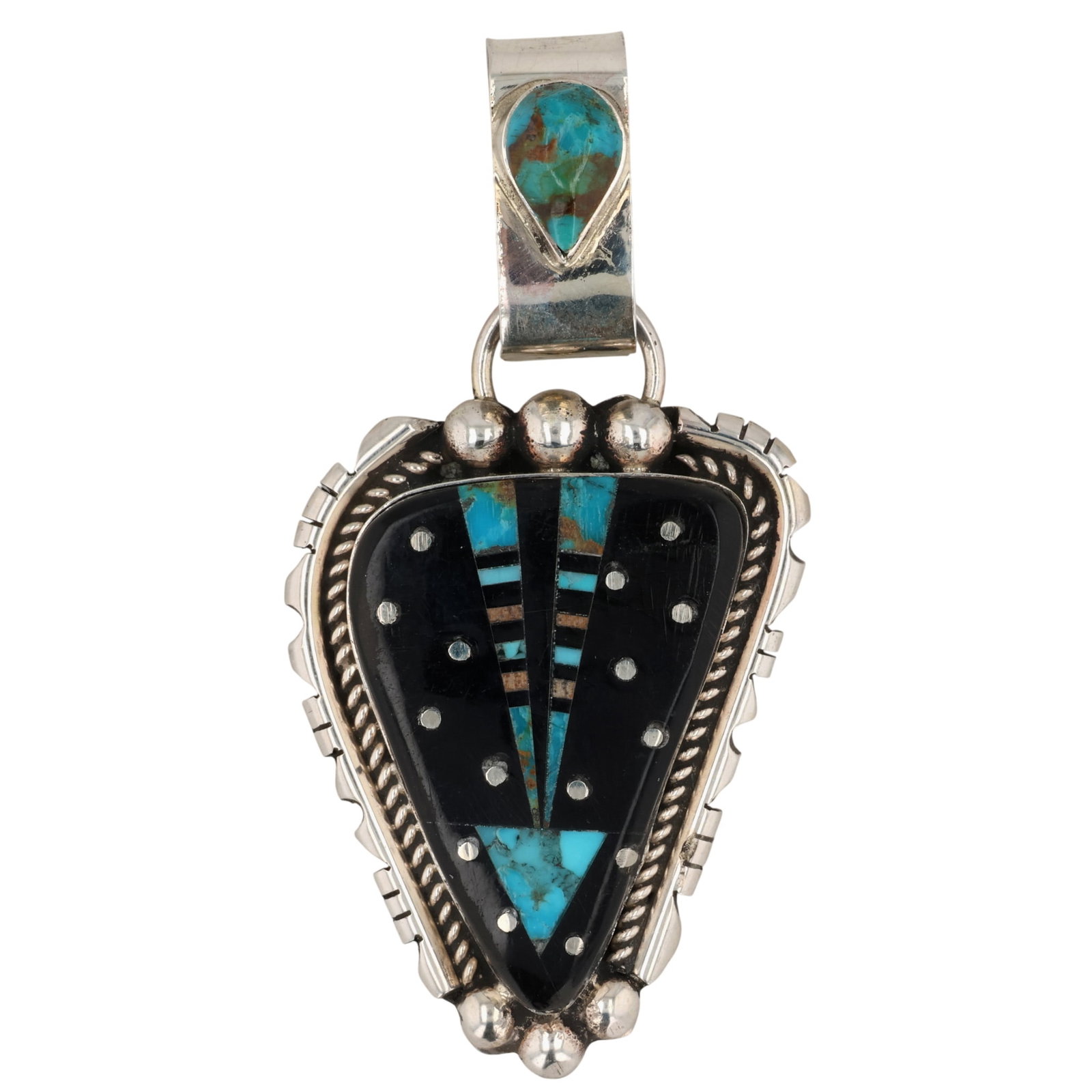 Ray Jack Navajo Sterling Multi-Stone Inlay Pendant (1 of 4)
