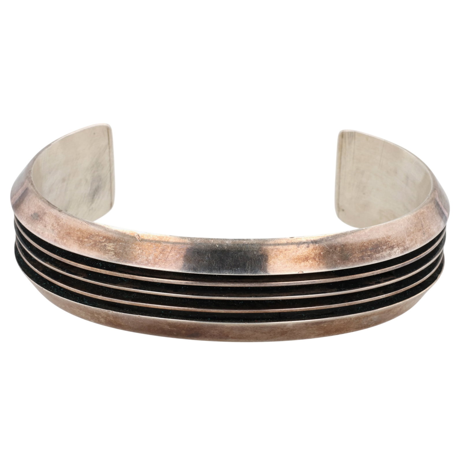 Tom Hawk Navajo Sterling Rail Cuff Bracelet (1 of 7)