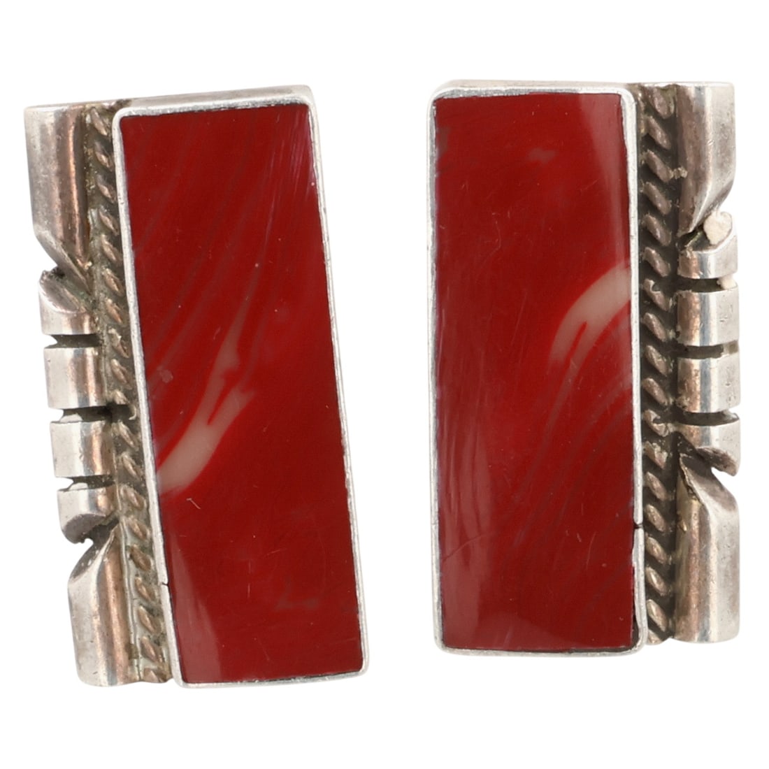 Southwest Sterling Jasper Earrings: Southwest Sterling Jasper Earrings / 3g