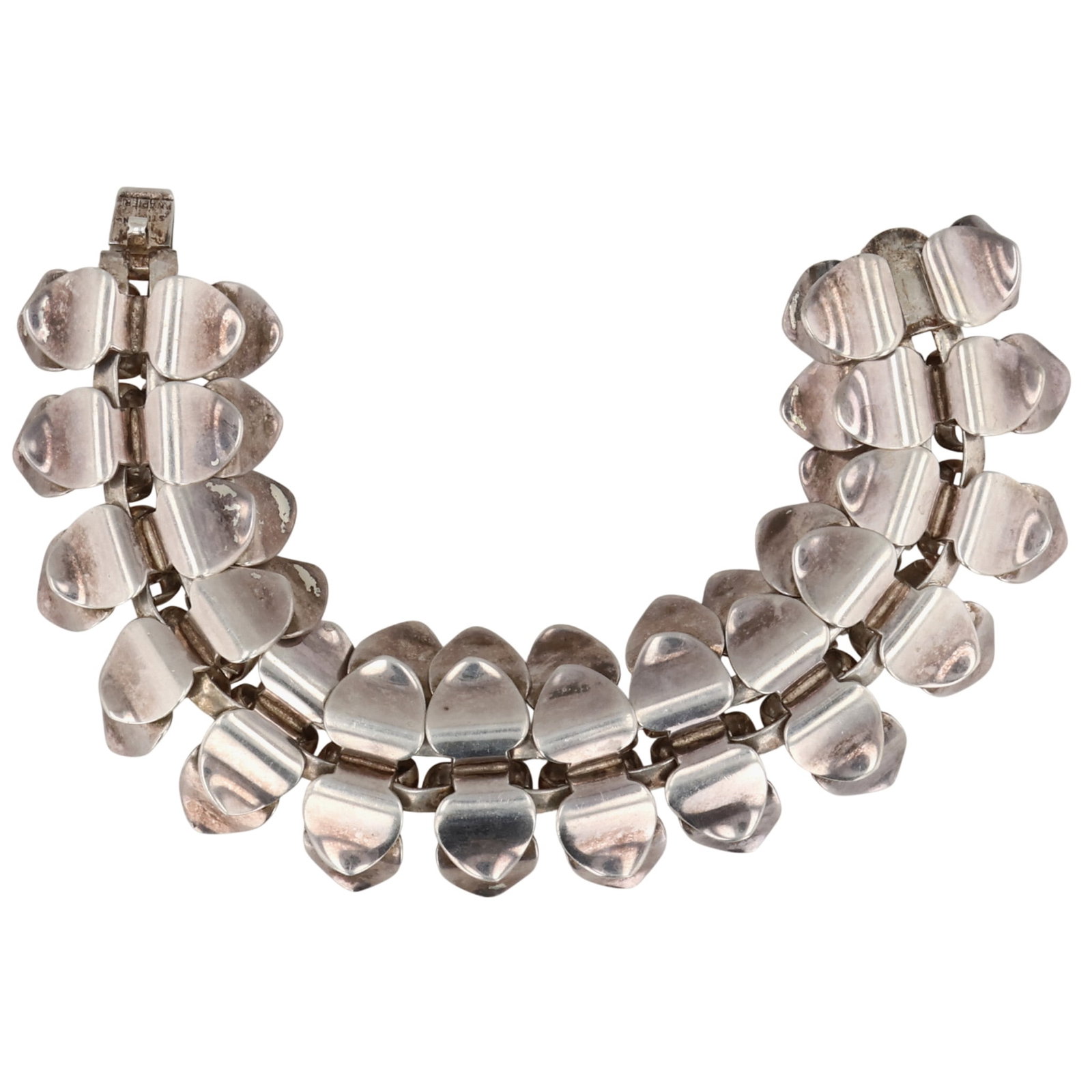 Vintage Napier Sterling Wavy Link Bracelet: Vintage Napier Sterling Wavy Link Bracelet / 11.5g