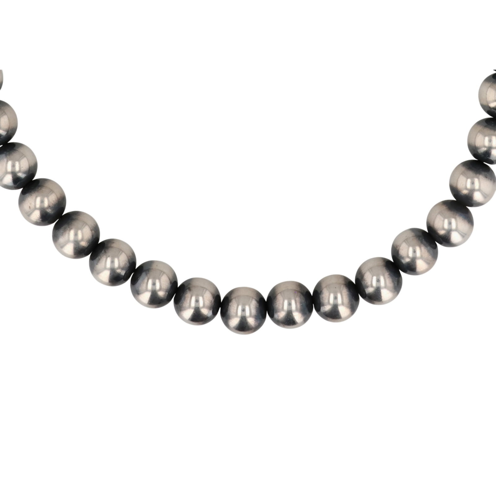 Southwest Sterling Oxidized Bead Necklace (1 of 5)