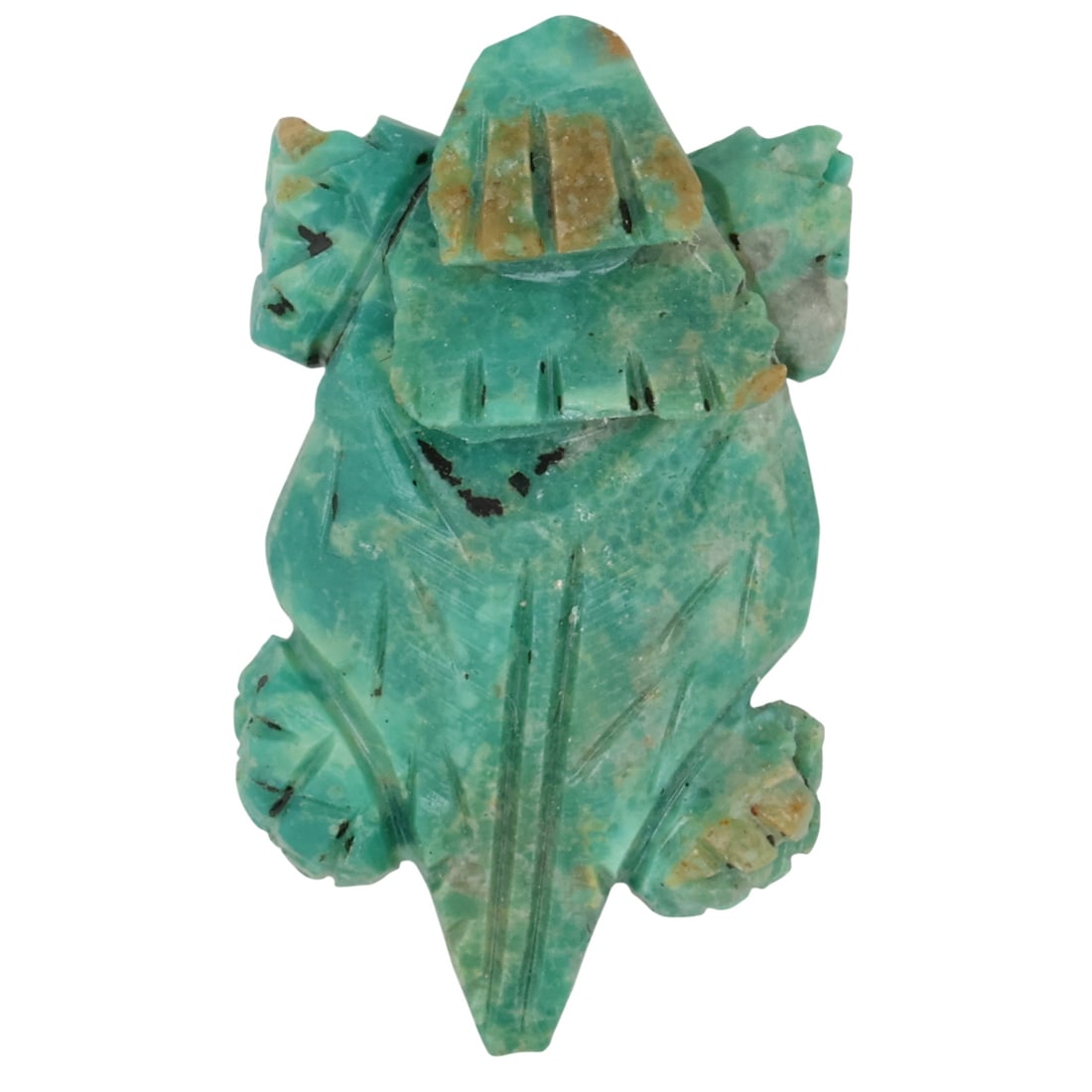 Award Winning Artist Stacey Turpen Navajo Turquoise Lizard Fetish Carving (1 of 3)