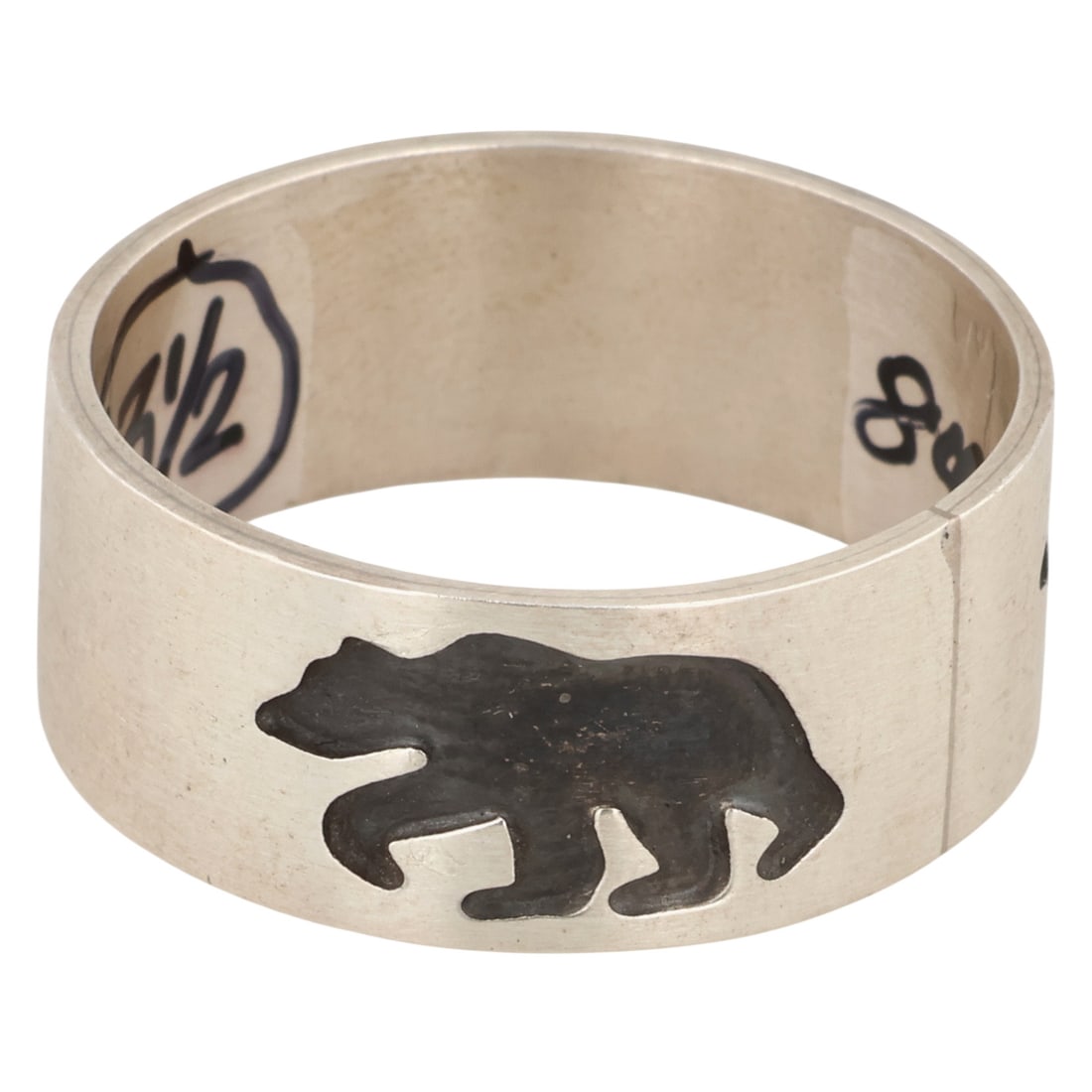 Grace Smith Navajo Sterling Bear Ring Sz 13.5: Grace Smith Navajo Sterling Bear Ring Sz 13.5 / 6.5g