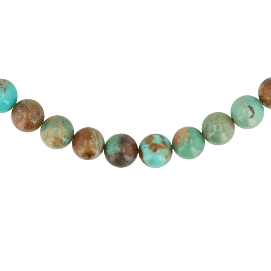 Southwest Sterling Turquoise Bead Necklace (1 of 5)