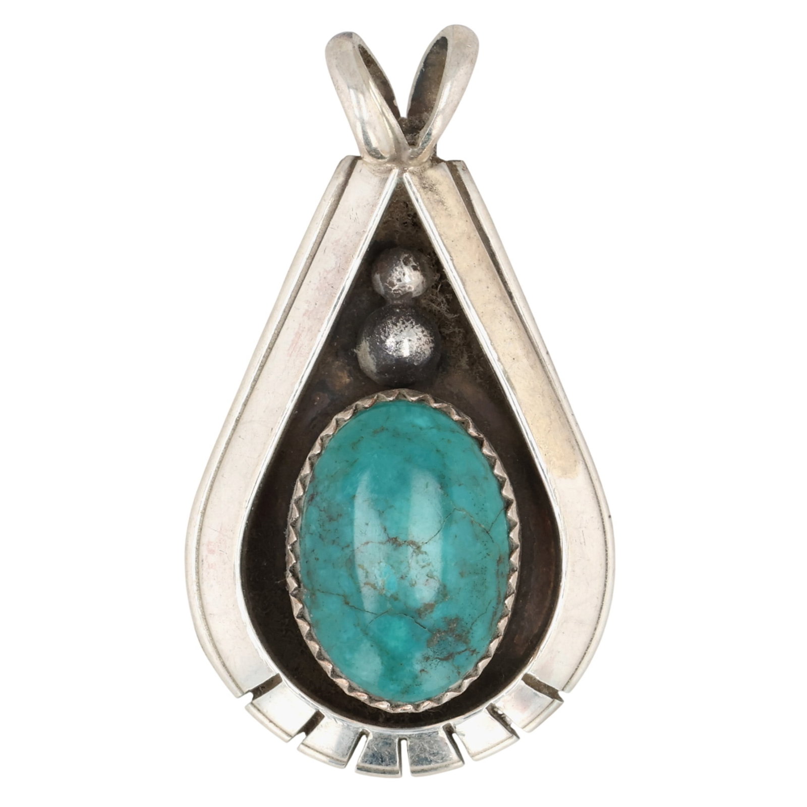 Antoinette Martinez Navajo Sterling Turquoise Pendant (1 of 4)