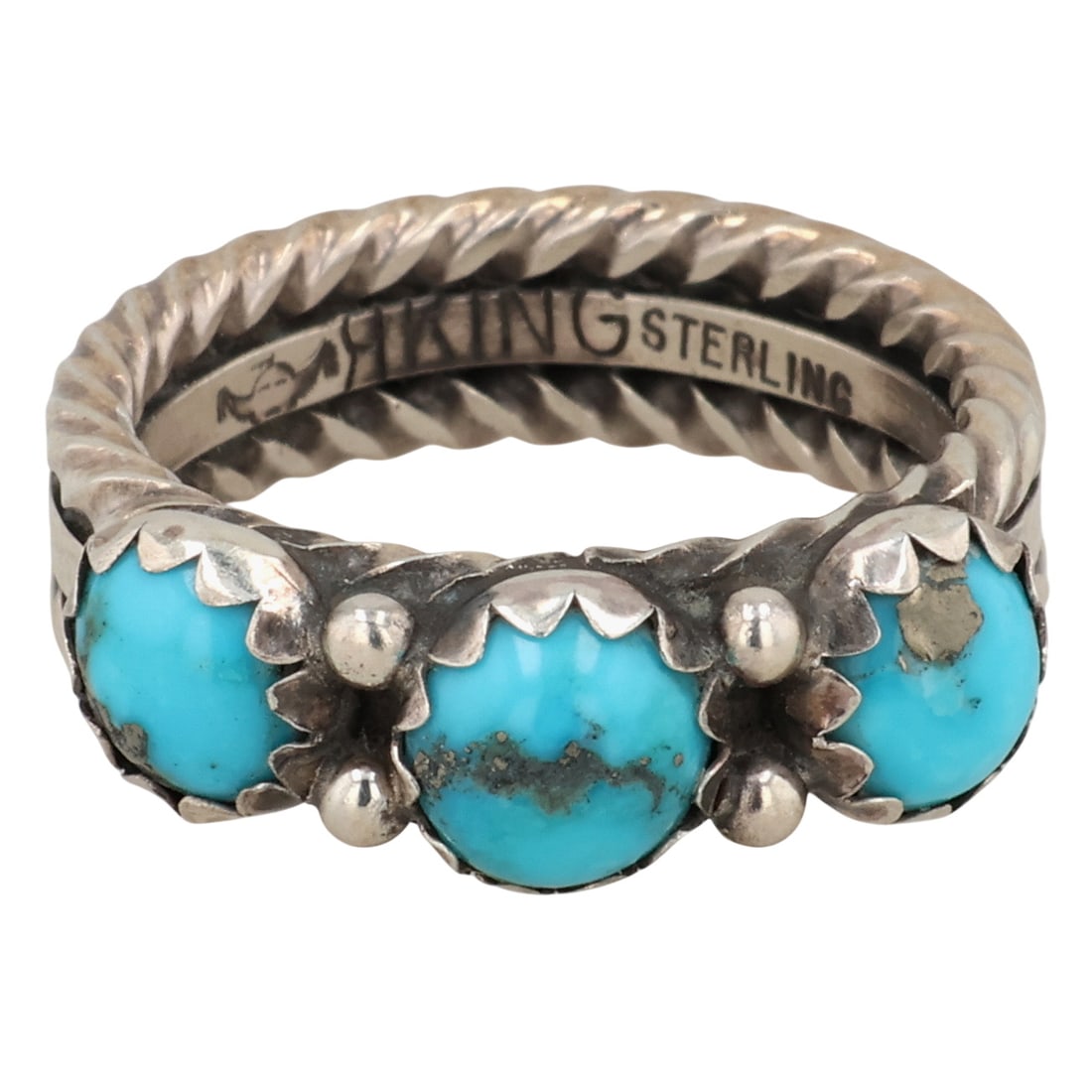 Ray King Navajo Sterling Turquoise Ring Sz 5.5 (1 of 6)
