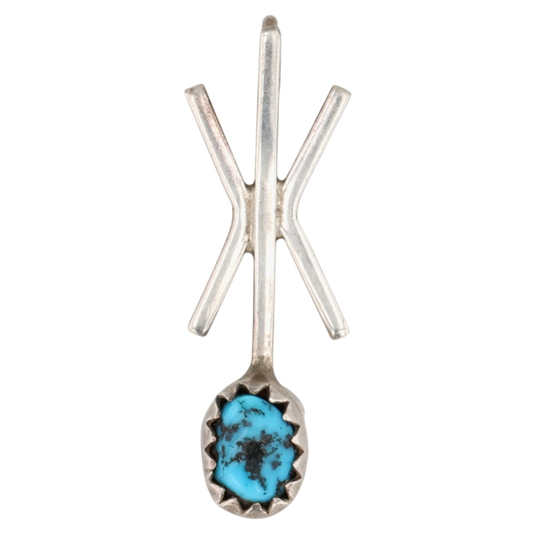 Navajo Sterling Turquoise Pendant (1 of 3)