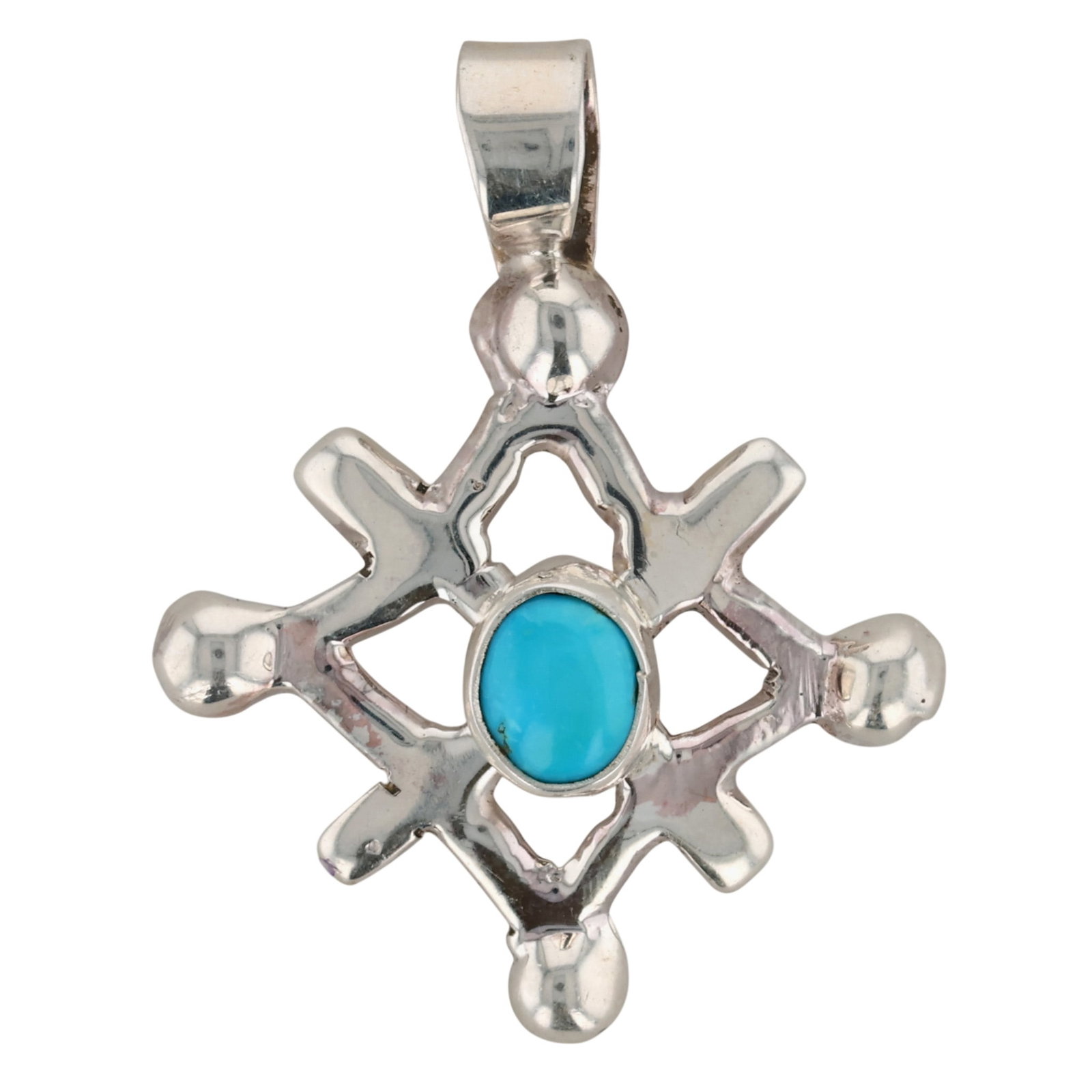 Mildred Parkhurst Navajo Sterling Turquoise Pendant (1 of 4)