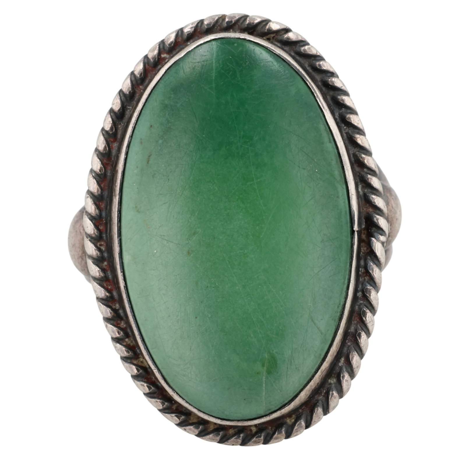 Vintage Navajo Sterling Turquoise Ring Sz 6.75: Vintage Navajo Sterling Turquoise Ring Sz 6.75 / 7.5g