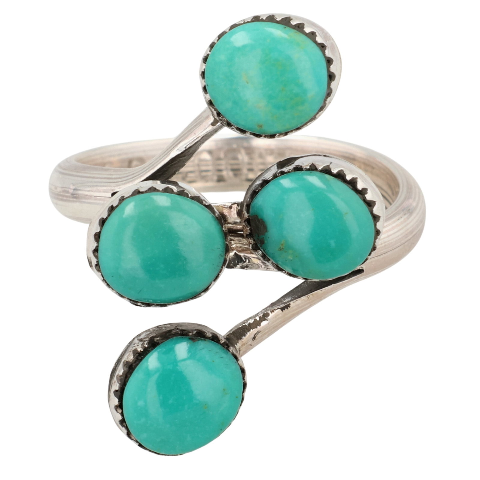 Paylee & Darlene Coonsis Zuni Sterling Turquoise Ring Sz 6.75: Paylee & Darlene Coonsis Zuni Sterling Turquoise Ring Sz 6.75 / 4.5g