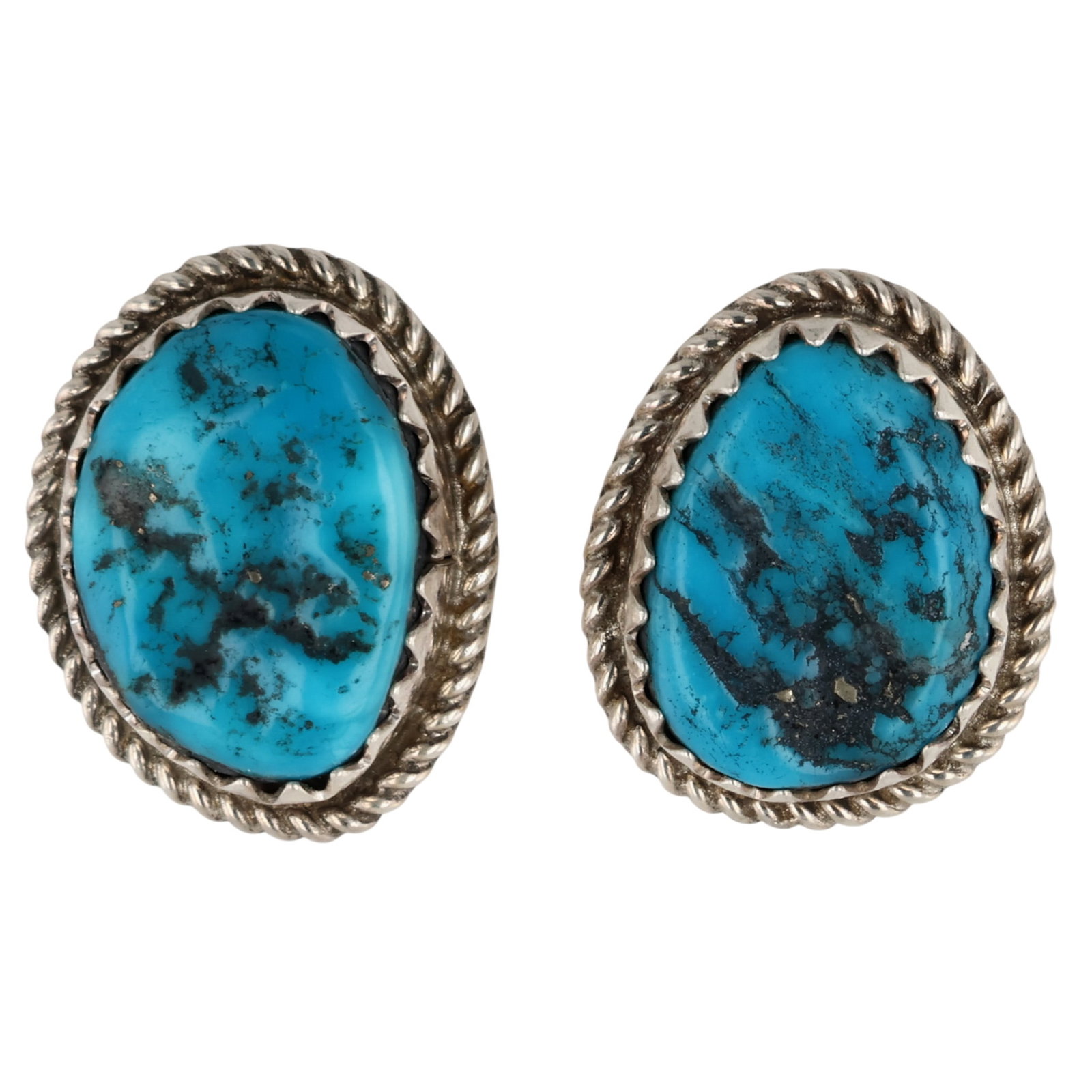 Navajo Sterling Turquoise Earrings (1 of 3)