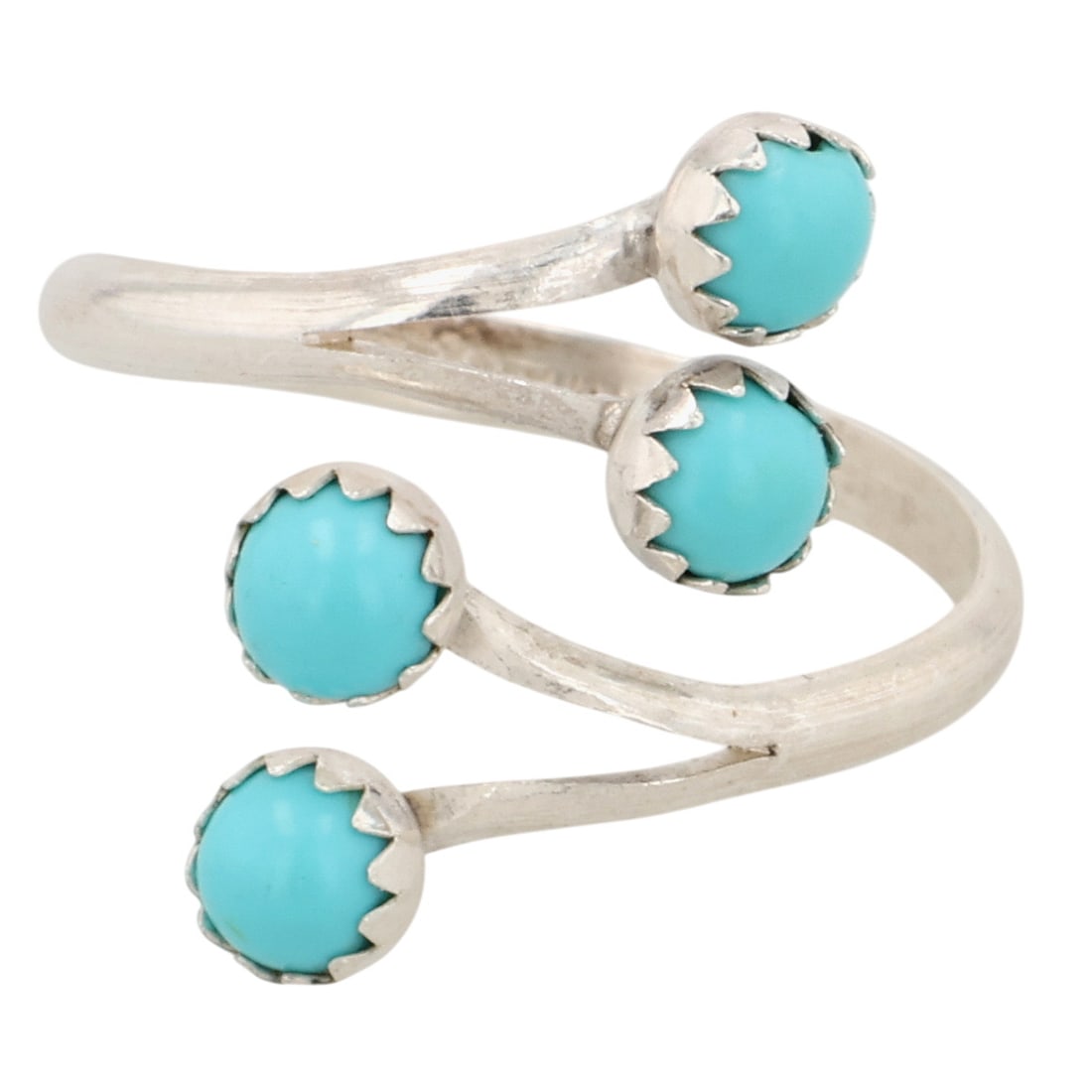 Dorothy Yazzie Navajo Sterling Turquoise Adjustable Ring: Dorothy Yazzie Navajo Sterling Block Turquoise Adjustable Ring Sz 5 / 1.5g / Unsigned. Artist attribution based on accompanying tag.