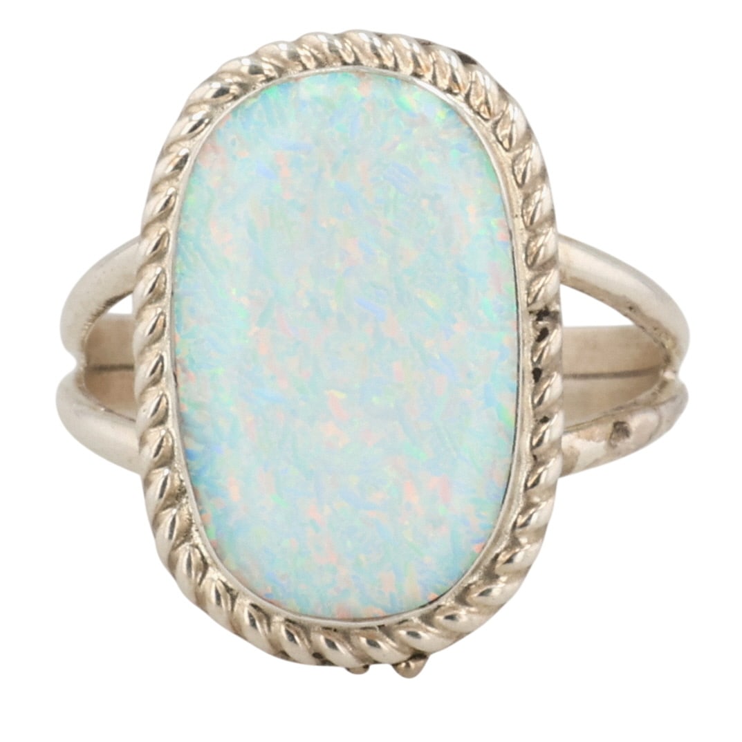 Victor Thompson Navajo Sterling Opal Ring Sz 8.5 (1 of 6)