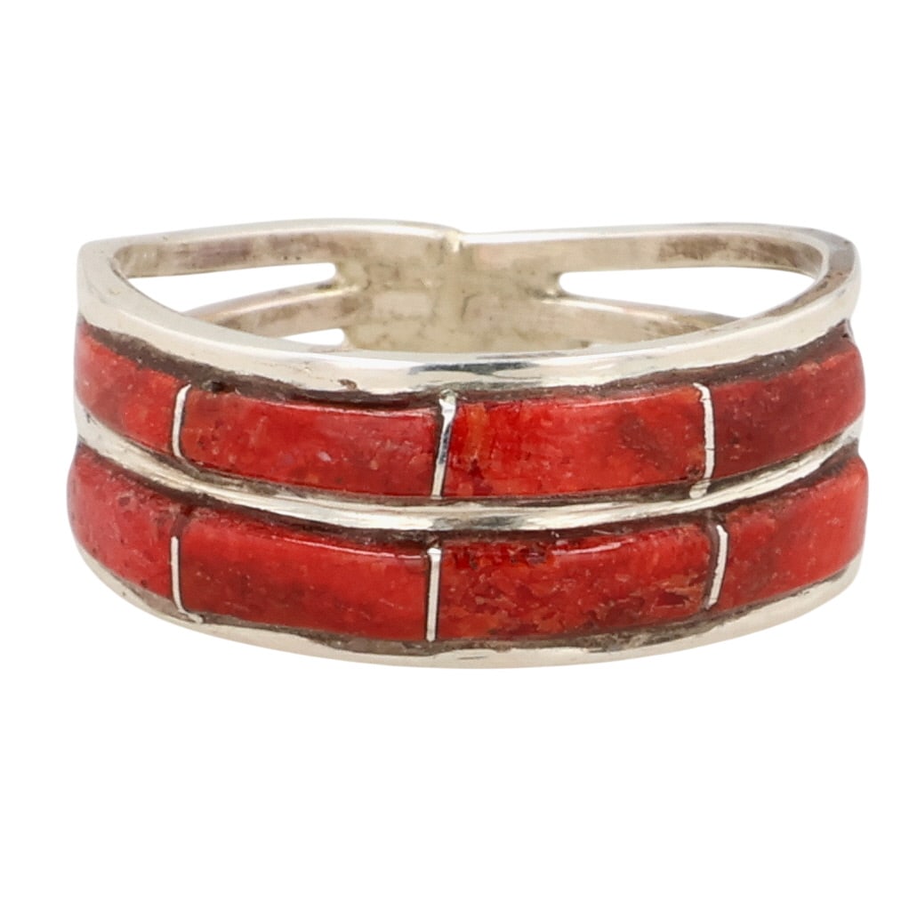 Debbie Livingston Navajo Sterling Spiny Oyster Ring Sz 6.5: Debbie Livingston Navajo Sterling Spiny Oyster Ring Sz 6.5 / 2.5g