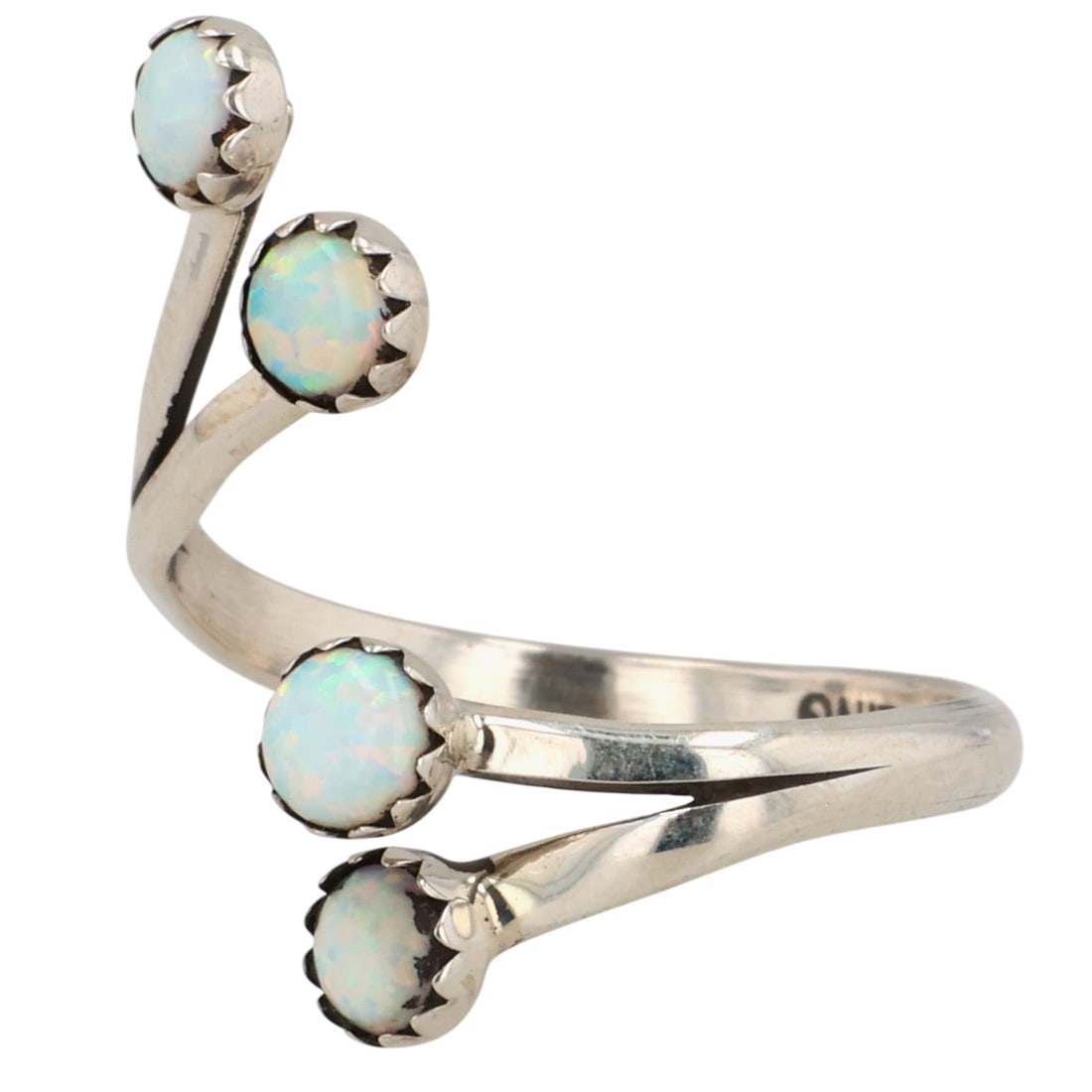 Navajo Sterling Opal Adjustable Ring - 2