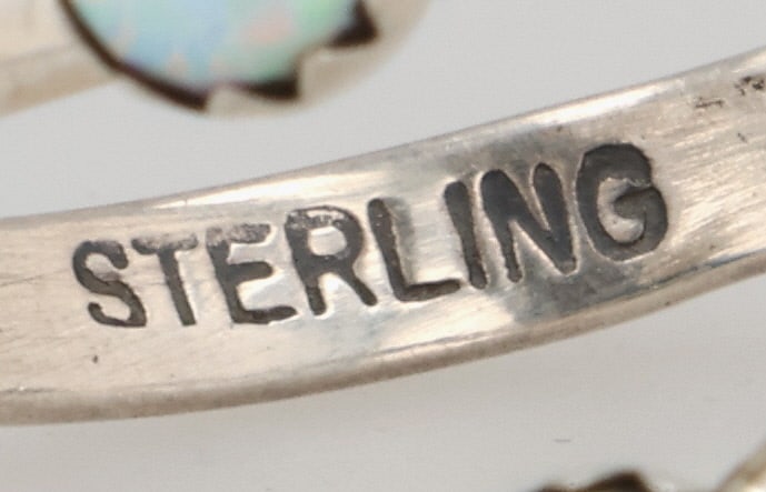 Navajo Sterling Opal Adjustable Ring - 5