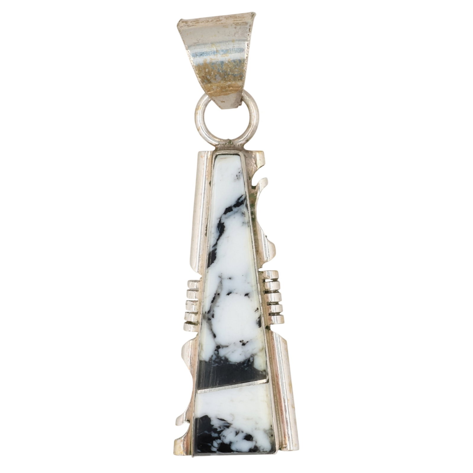 Steve Francisco Navajo Sterling White Buffalo Pendant (1 of 4)