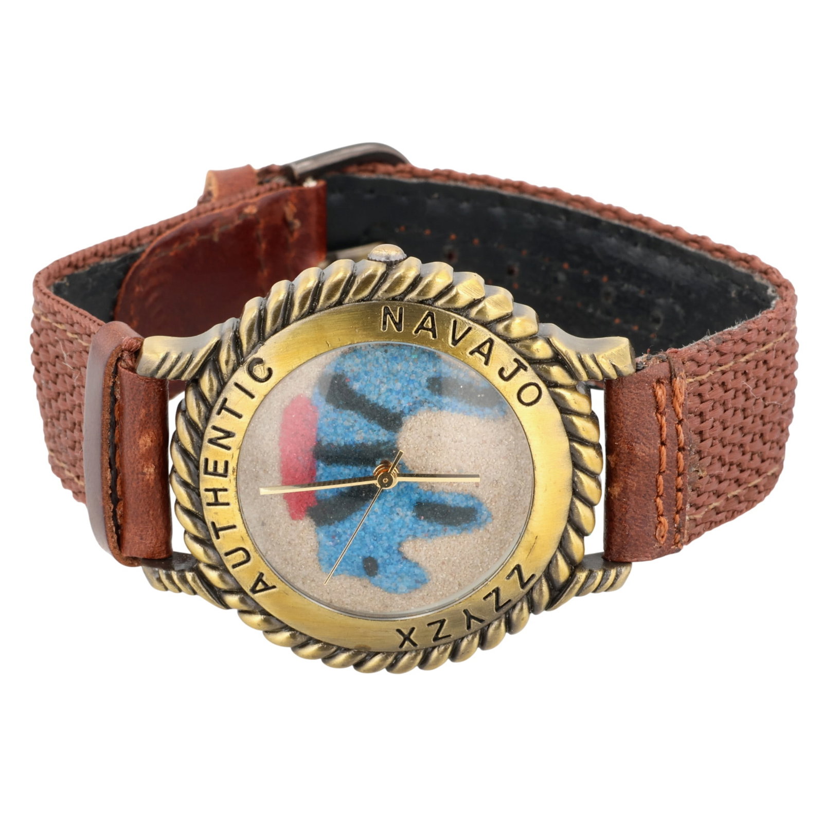 Navajo Sandpainting ZZYZX Atelier Watch: Navajo Sandpainting ZZYZX Atelier Watch / New Old Stock with Tags / Watch not tested, unknown working condition