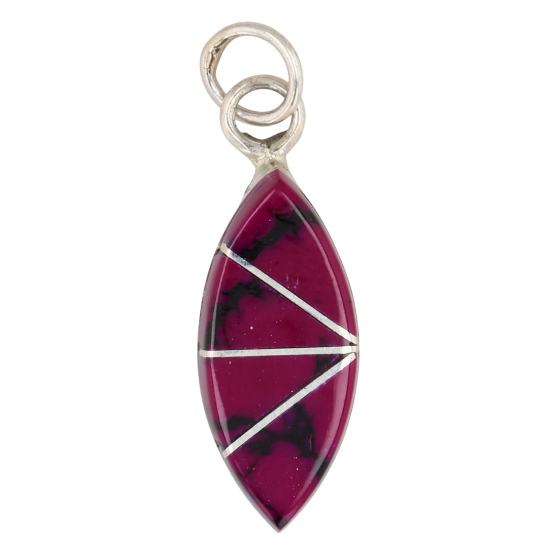 Kathy Siutza Zuni Sterling Purple Resin Inlay Pendant (1 of 4)