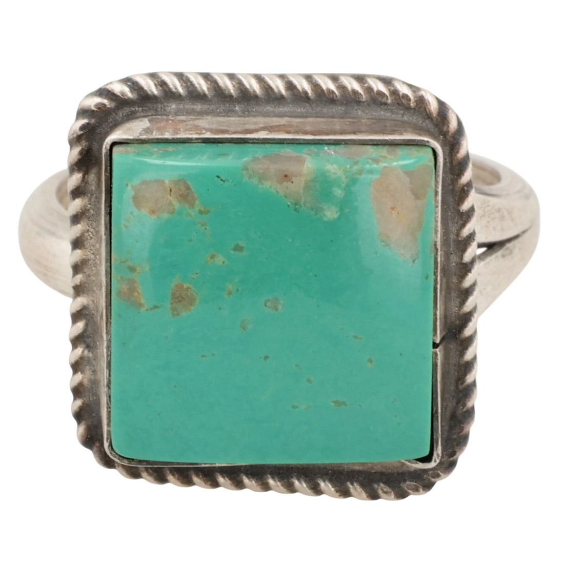 Donovan Nez Navajo Sterling Kingman Turquoise Adjustable Ring: Donovan Nez Navajo Sterling Kingman Turquoise Adjustable Ring Sz 6.25 / 6g