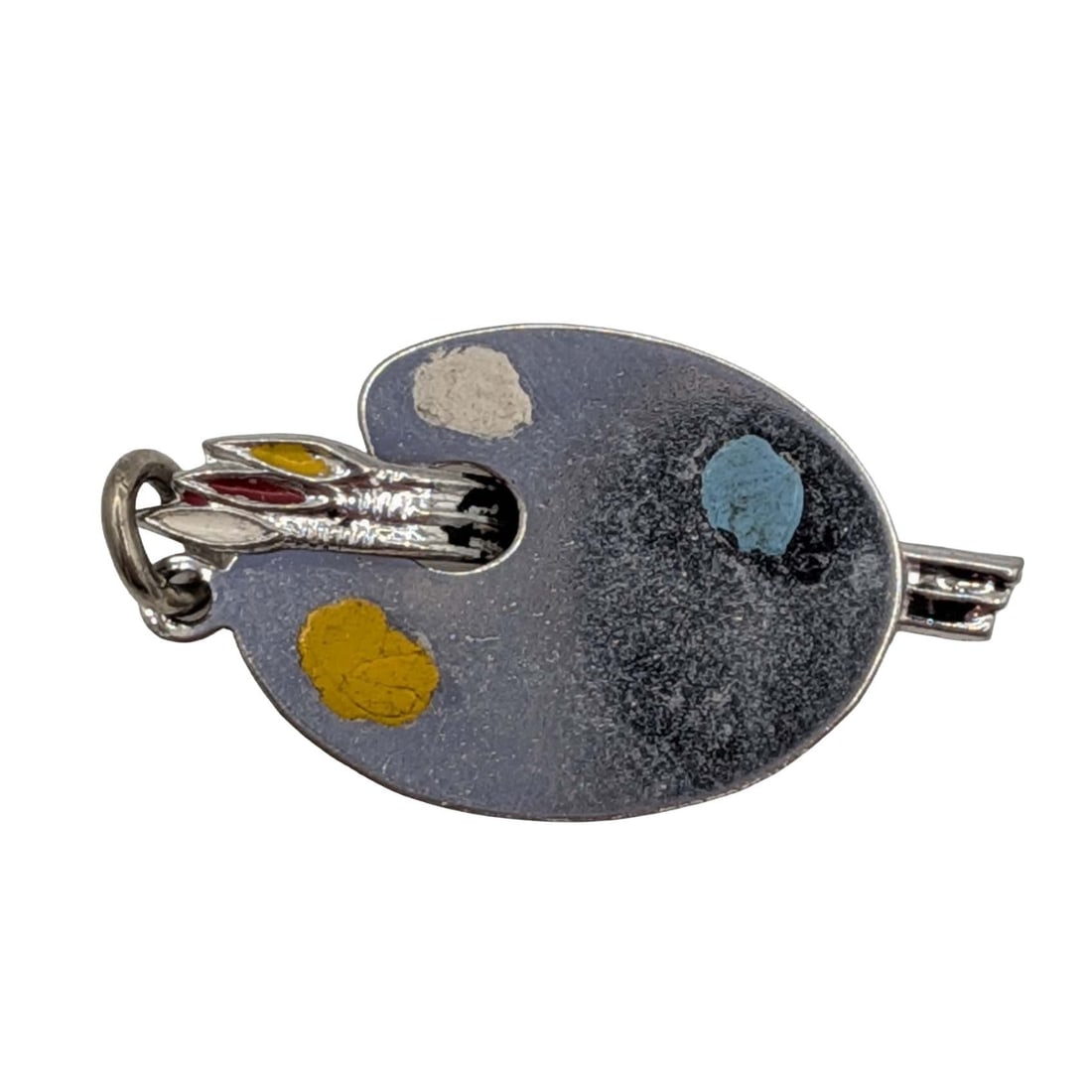 Sterling Silver Art Pallete Resin Charm: Sterling Silver Art Pallete Resin Charm 1.7g