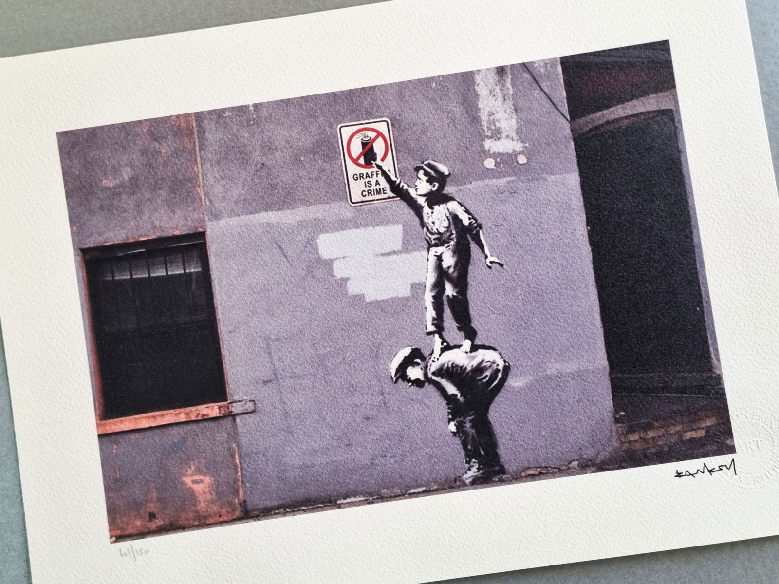 Banksy , Lithographie Signed , numbered COA (1 of 4)