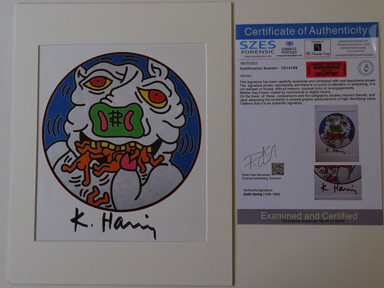 Keith Haring, hand signed print with COA (1 of 9)