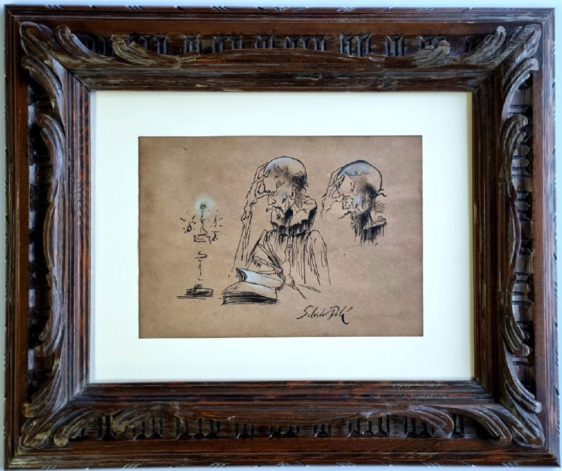 SALVADOR DALI , DRAWING HAND SIGNED (1 of 3)