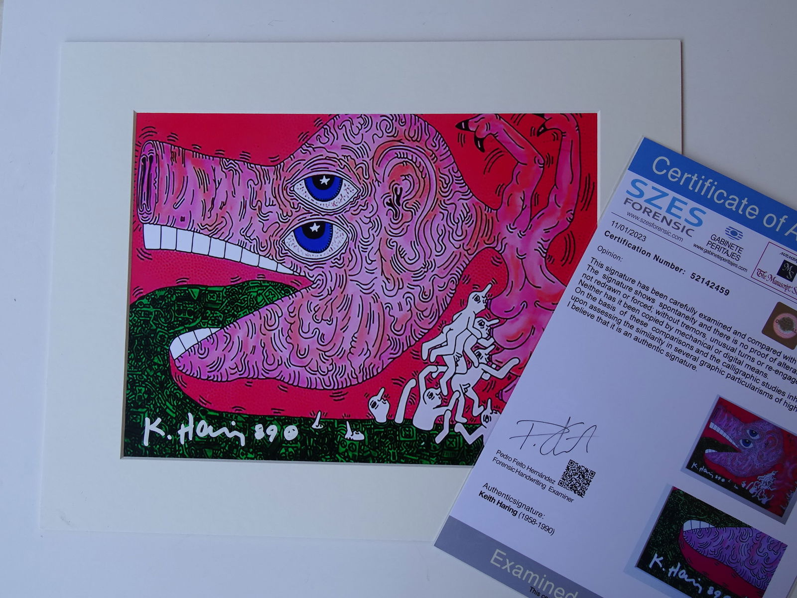 Keith Haring, hand signed print with COA (1 of 7)