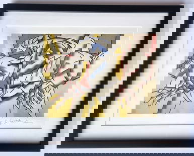 Roy Lichtenstein: The Red Horseman, lithograph: Author: Roy Lichtenstein (USA, 1923-1997). Title: The Red Horseman. Description: signed lithograph on plate. It belongs to a 1981 edition of 5,000 unnumbered copies.Measurements without frame 45 x 35