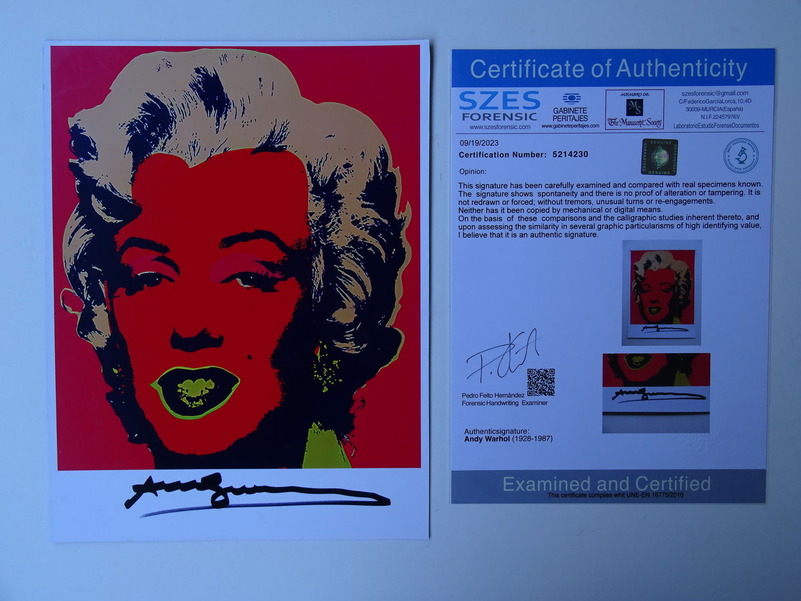 Andy Warhol, hand signed (1 of 8)