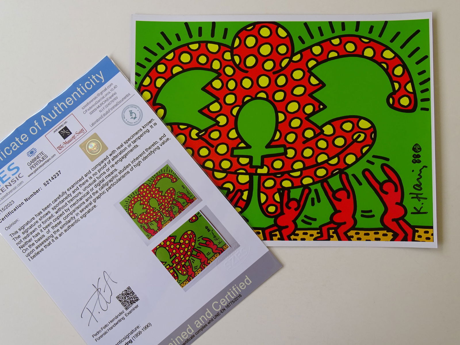 Keith Haring, hand signed print with COA (1 of 6)