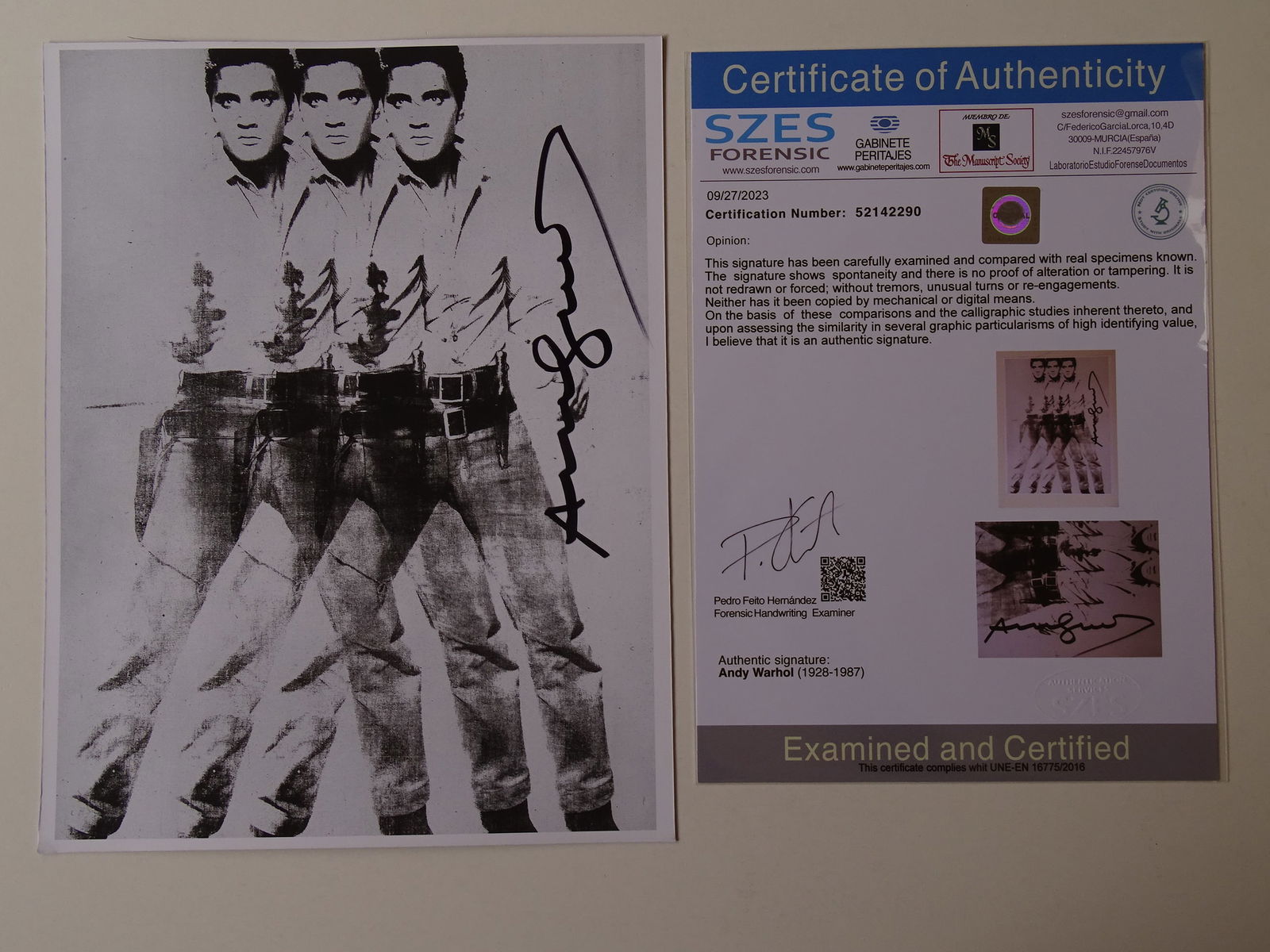 Andy Warhol, hand signed (1 of 4)