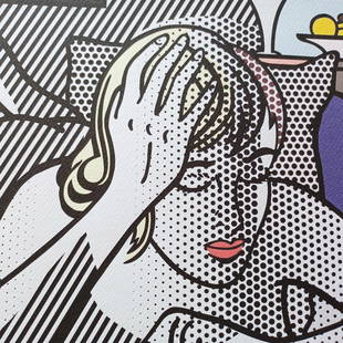 ROY LICHTENSTEIN, ORIGINAL LITHOGRAPH LIMITED EDITION: Color lithography.Signed in plate and numbered in pencil in the print.With licensed and stamp on the back.Castelli Graphics - New York - Styria Studio.Limited edition with the number 123/150.Size: