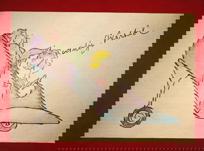 Andy Warhol hand drawing and signed: Drawing ATTRIBUTED to Andy Warhol, handmade and hand signed. Measurements: 21cm x 29.5cm.inches: 8.26" x 11.61".With frame .