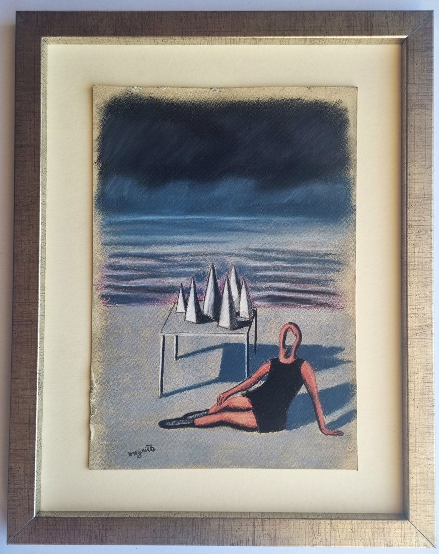Rene Magritte,  hand drawing  and signed (1 of 2)