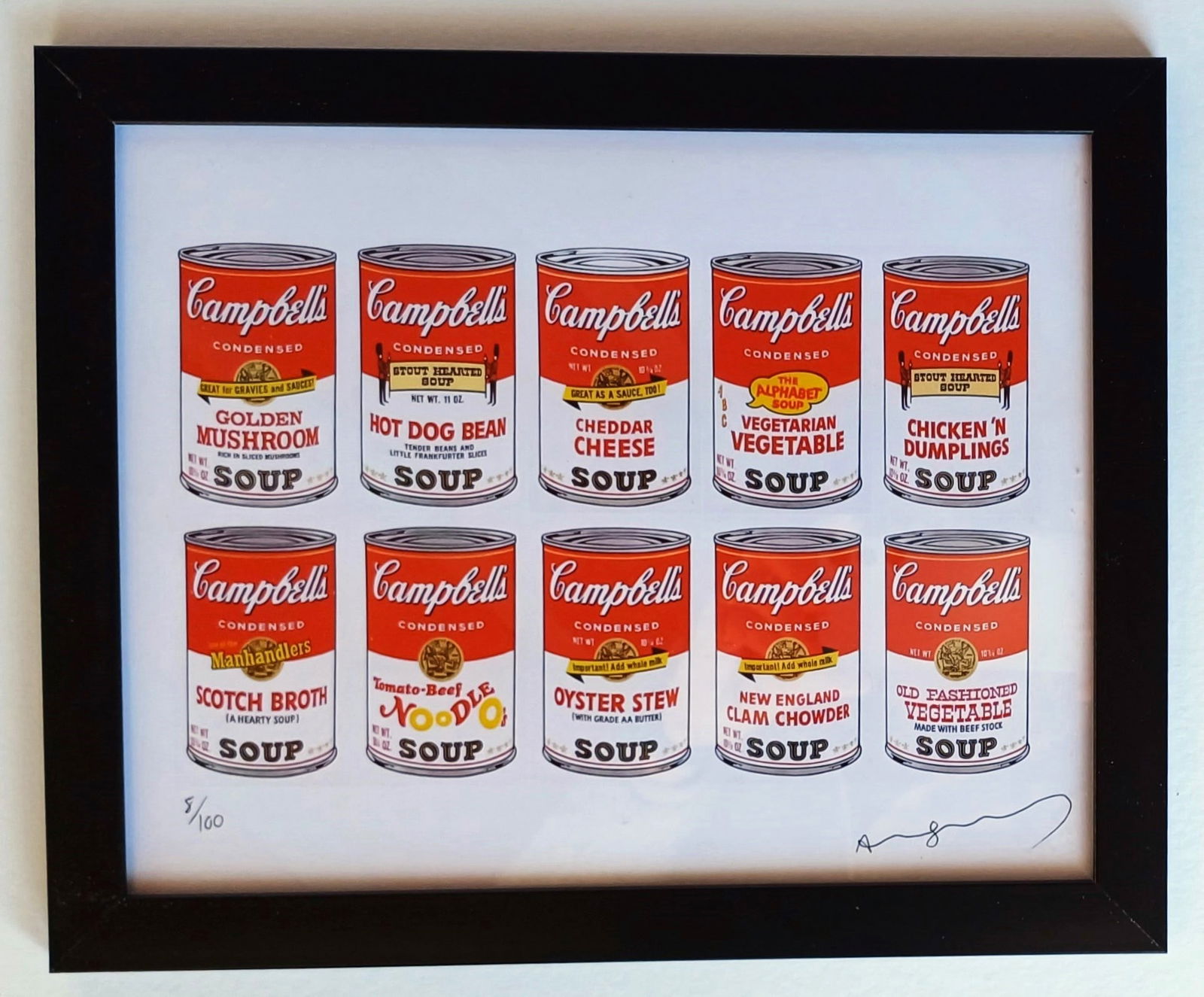 Andy Warhol Hand Signed Original Limited Edition Print COA (1 of 3)